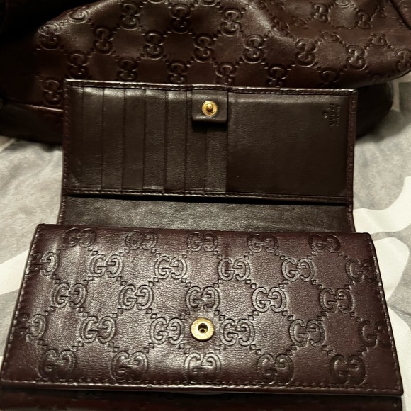 Gucci leather hobo bag and matching wallet - Picture 4 of 14